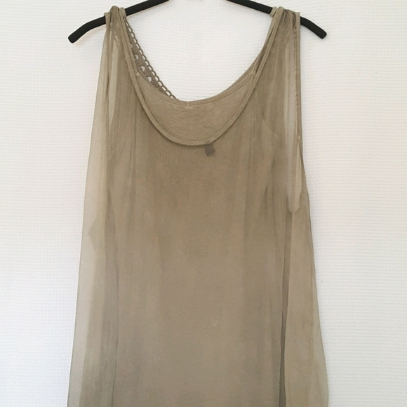 Raw Silk Made in Italy Womens M Crochet 2Pc Dress - Picture 5 of 14